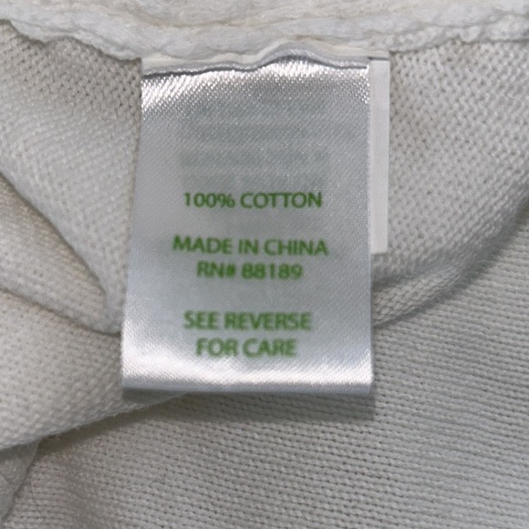 LN Lilly Pulitzer Jamie Cameo White Battenberg Eyelet Scalloped Lace Top - XS - Picture 12 of 14